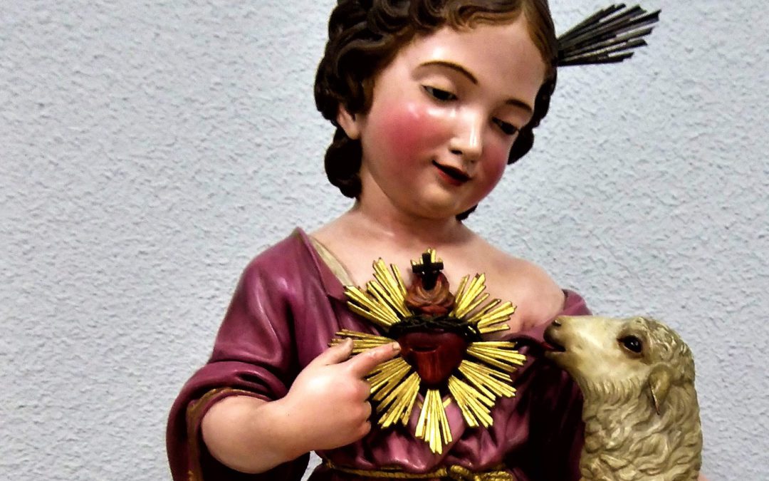 Niño Jesús como Buen Pastor